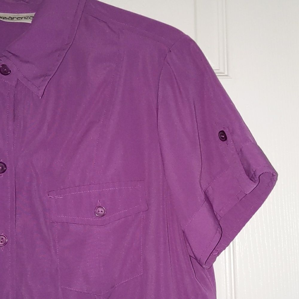 Apparenza purple button top Sz PL - Picture 2 of 4
